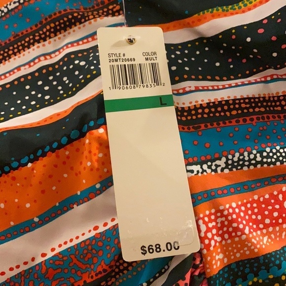 ANNE Cole Orange High Neck Tankini Swimsuit Top - Picture 9 of 11